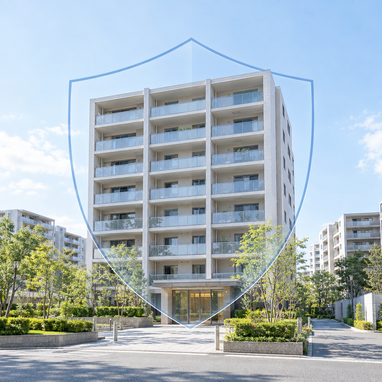 マンションを保証で支えるイメージ